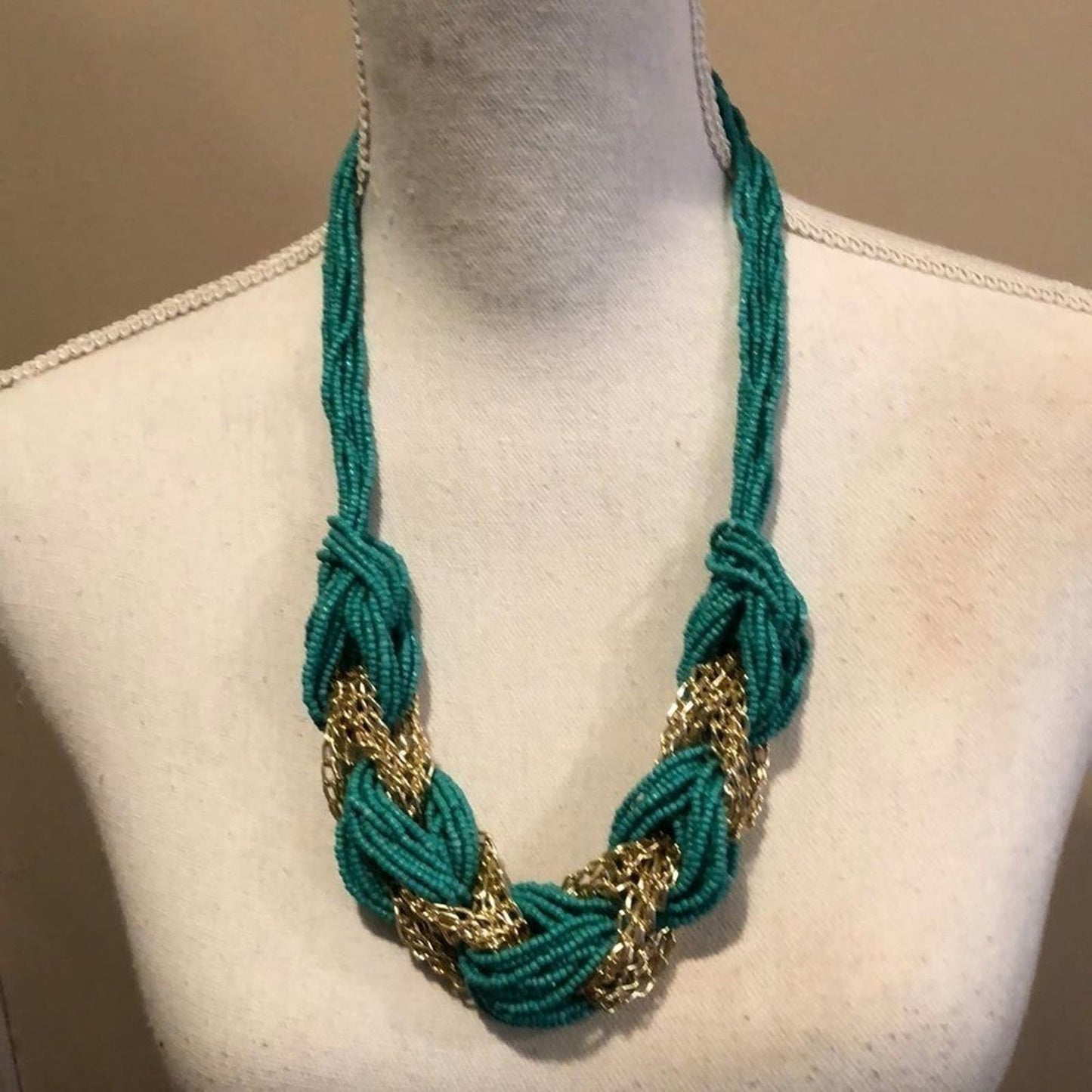 Teal Green Chunky Necklace 