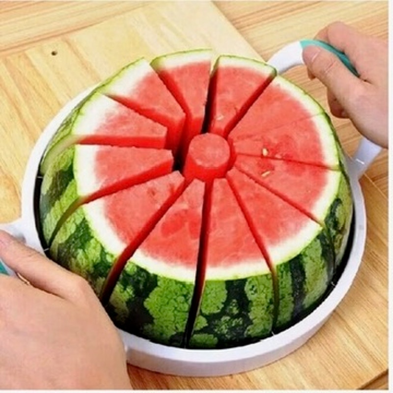 Modern Home Watermelon Melon Slicer Cutter Corer 12-Slice Dual Handles