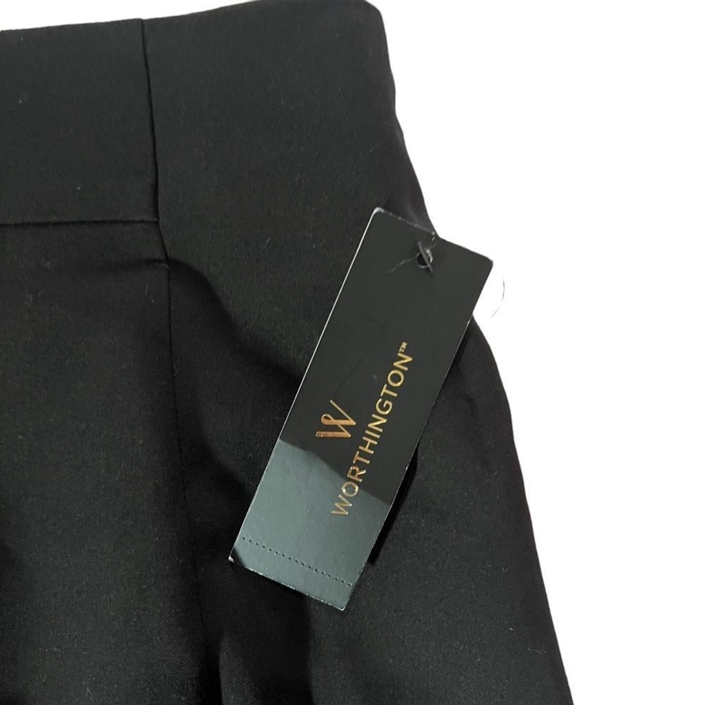 NWT Worthington Skirt Womens Size 8 Black Straight Pencil Knee Length Back Zip