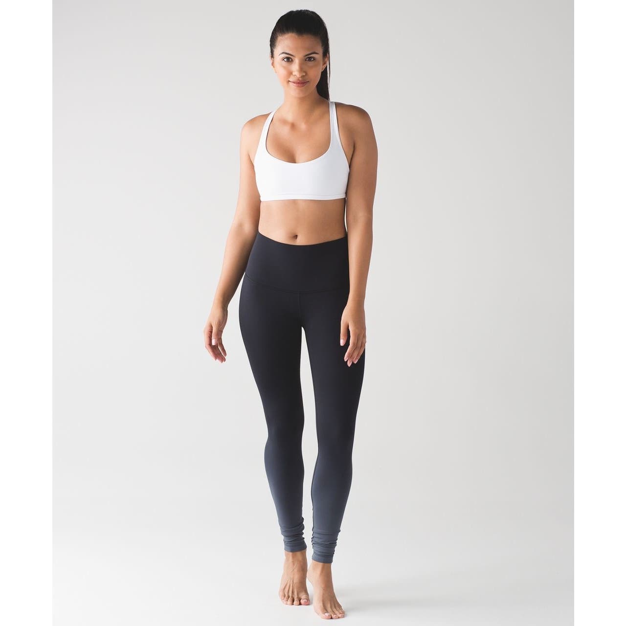 Lululemon Wunder Under High-Rise Black/Grey Ombre Leggings Women's Size 4