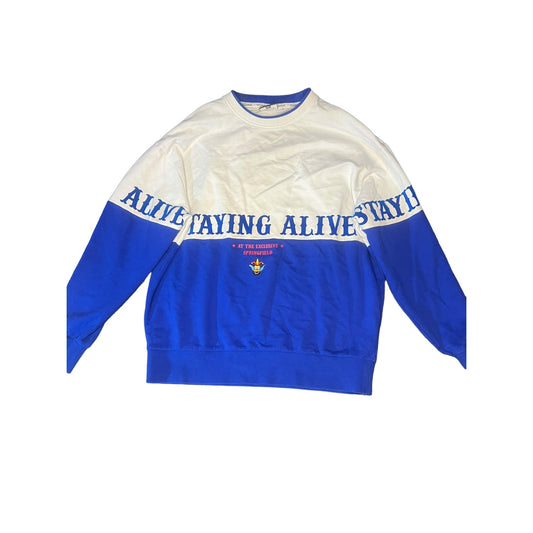 VINTAGE The Simpsons Unisex Medium "Staying Alive" Crewneck Sweatshirt