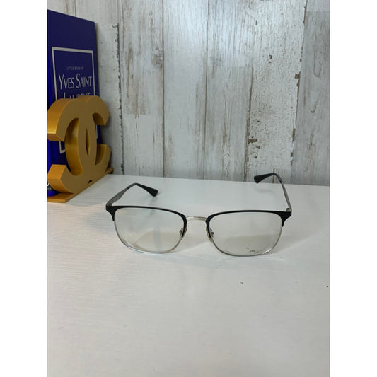 Ray-Ban Prescription Eyeglass Frames Unisex M Black/Silver Rectangle Full Rim 54-18-145