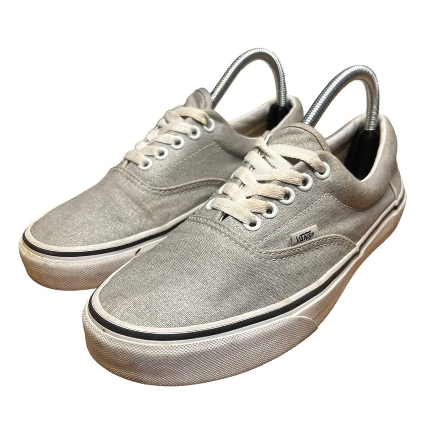 Vans Era Glitter Low Top Lace-up Sneakers - Silver/White - Men's 7 / Women's 8.5