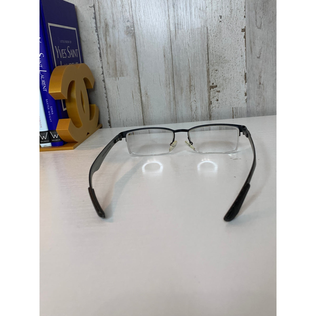CARTER Prescription Eyeglasses Frames Unisex 54-16-140 Black Semi-Rimless Rectangular