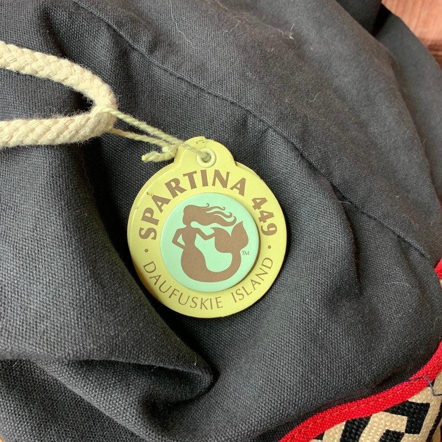 NWT Spartina 449 Laundry Bag Drawstring Backpack Geometric
