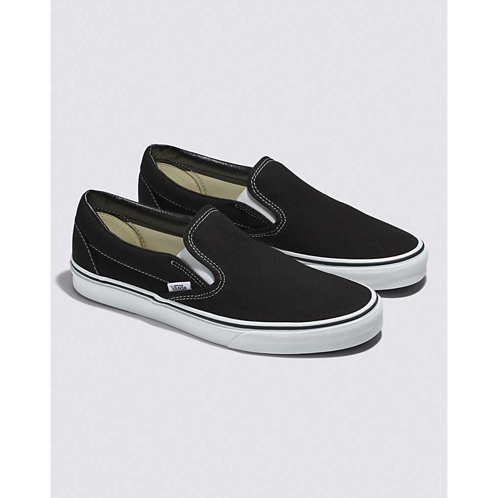 Vans Classic Slip-on Black Canvas Sneaker Unisex Kids Size 13.0