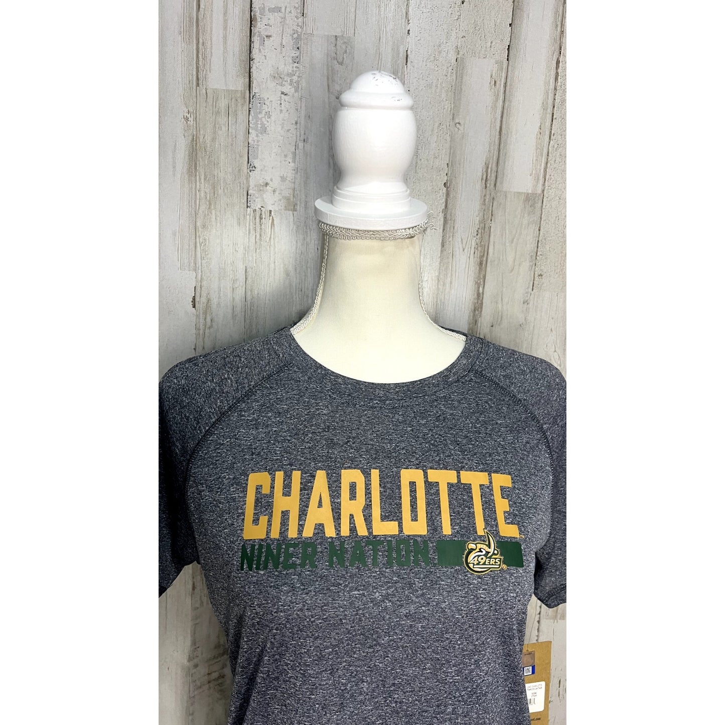 NWT UNC Charlotte 49ers Niner Nation Kids Boys Large Gray Short Sleeve T-Shirt