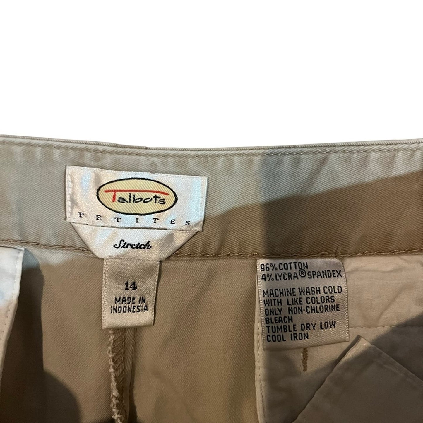 Talbots Women's Khaki Straight Leg Pants Chinos Size 14P