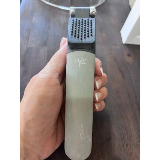 Core Kitchen Garlic Press & Ginger Crusher Soft Grip Handle Gray/Black