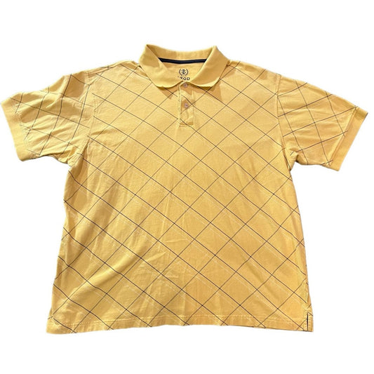 Men's Izod Yellow Diamond Polo Size XL