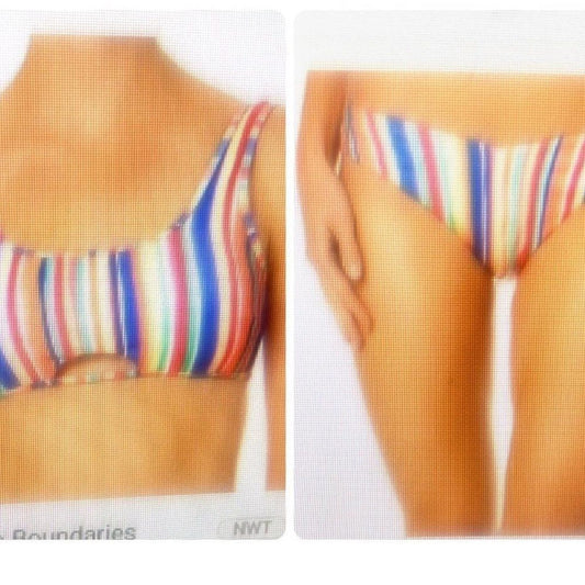 NoBo Colorful Stripe Juniors Bikini L