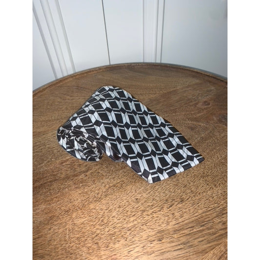 American Classics Black Geometric Silk Designer Tie