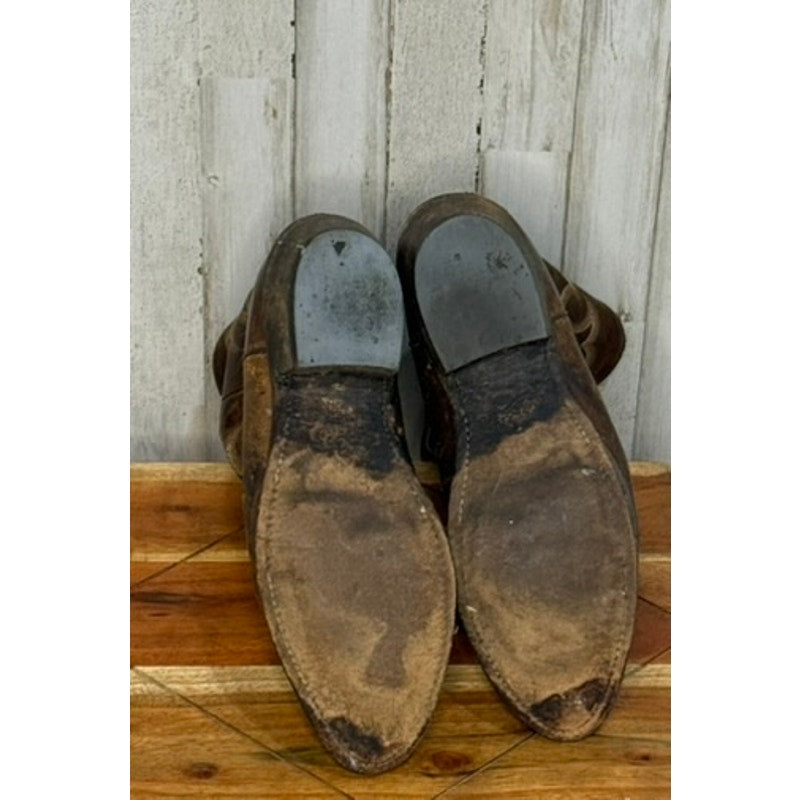 Justin Men's Western Cowboy Boots Brown Leather Size 10.5 D