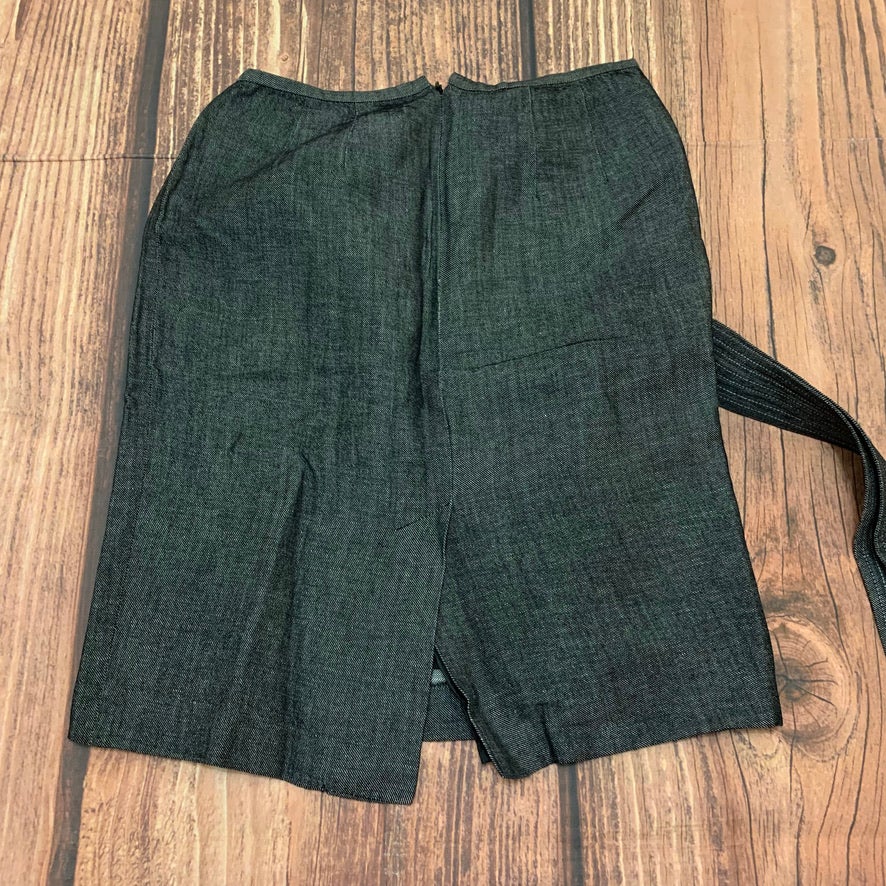 Calvin Klein Women’s Gray Pencil Skirt Size 2 Belt Lined