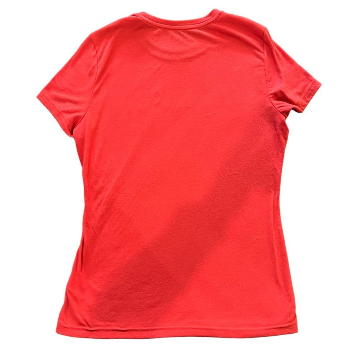 Reebok Women's Large Red Crossfit Speedwick Fitted Short Sleeve Workout T-Shirt