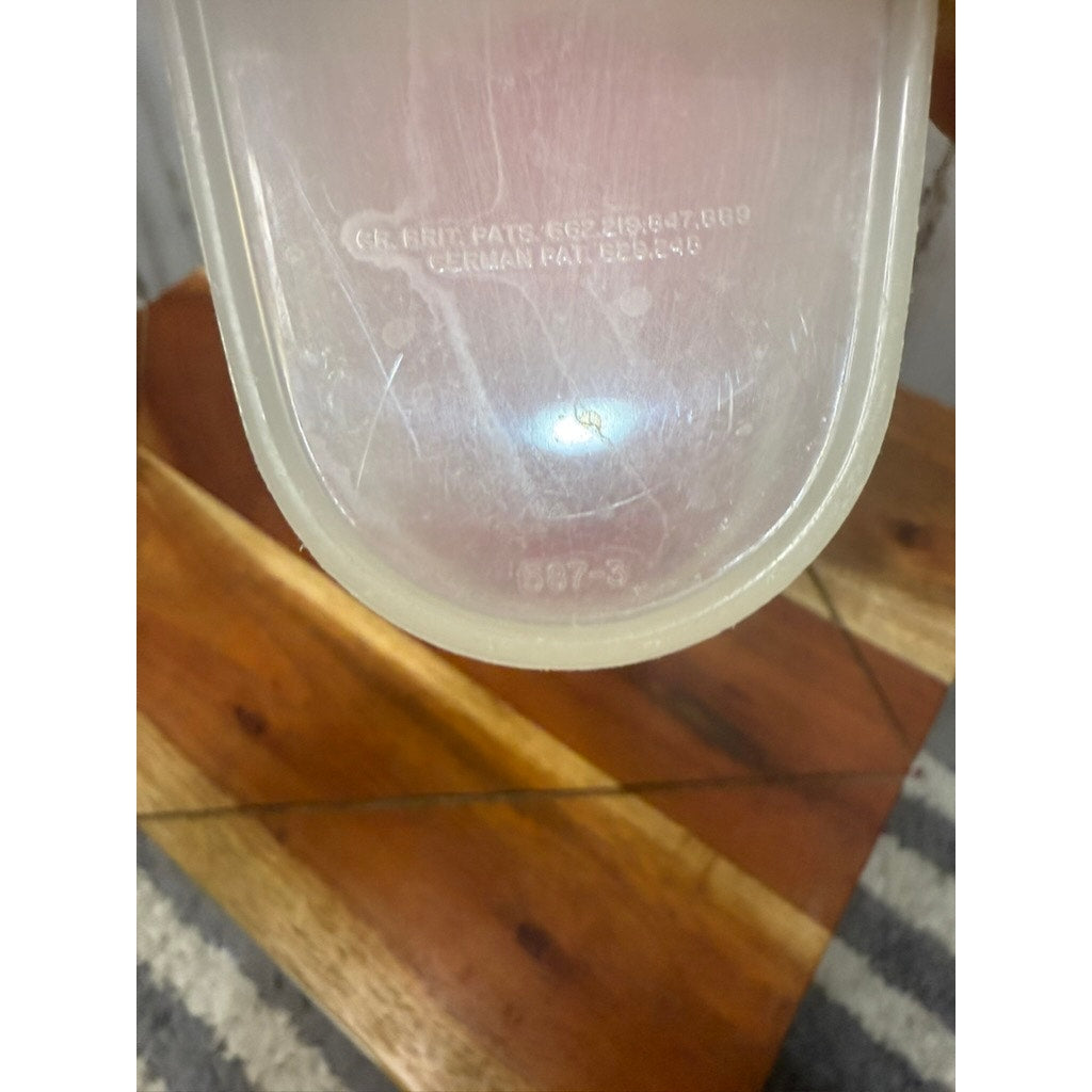 Vintage Tupperware Beverage Buddy Pitcher with Red Flip-Top Lids