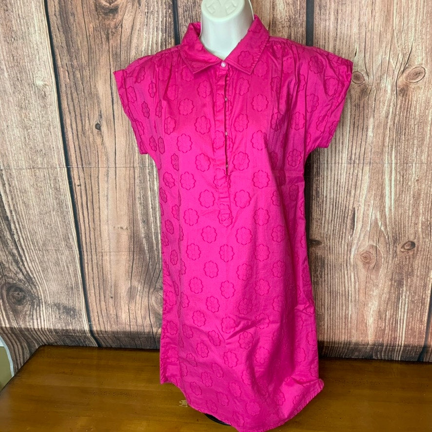 Vineyard Vines Girls Shirt Dress Size 14 Pink Floral