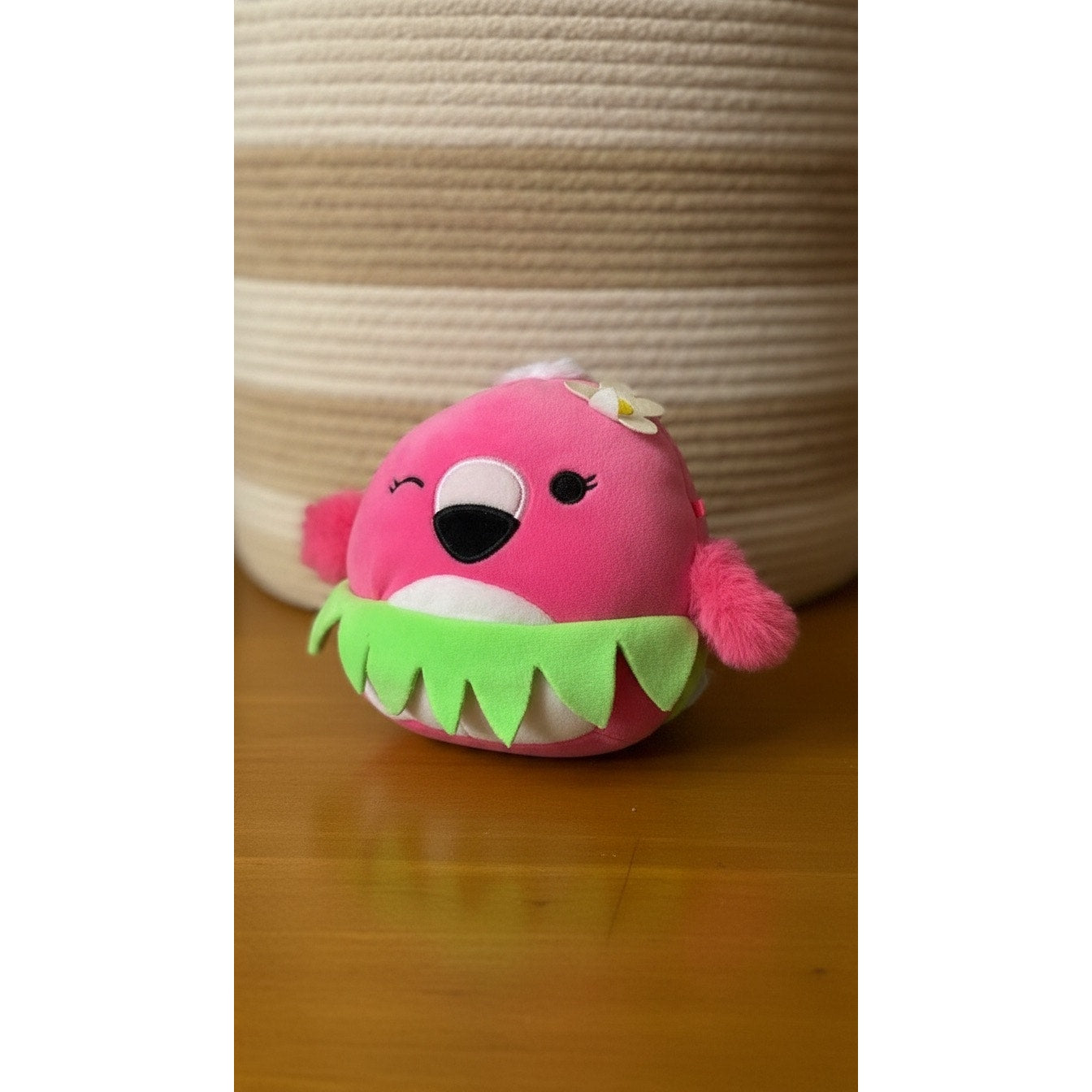 Squishmallows Cookie Pink Flamingo w/ Hula Skirt 5 in