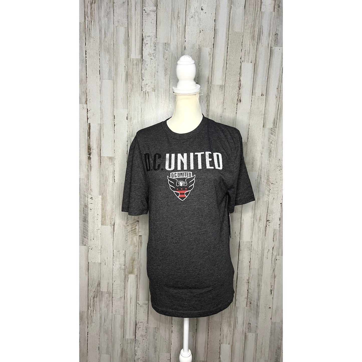 NWT D.C. United Men's Small Heather Gray T-Shirt Fanatics Branded Soccer Tee