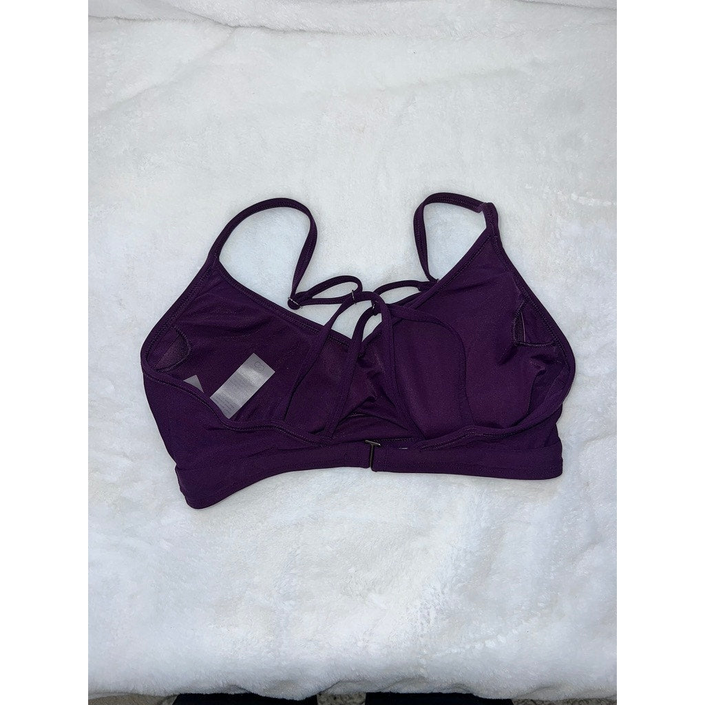 NWOT Calia Women's Purple Sports Bra Size Small Criss-Cross Front Activewear