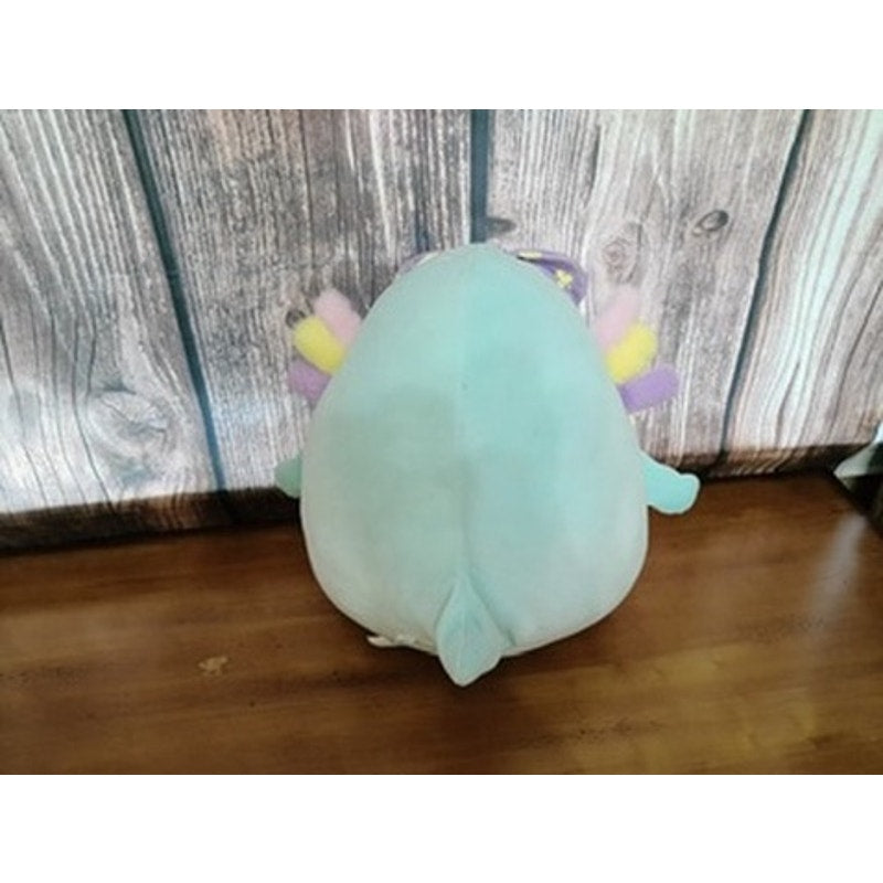 Squishmallows Blue Axolotl Plush Stuffed Animal Purple Floral Bow OSG 16"