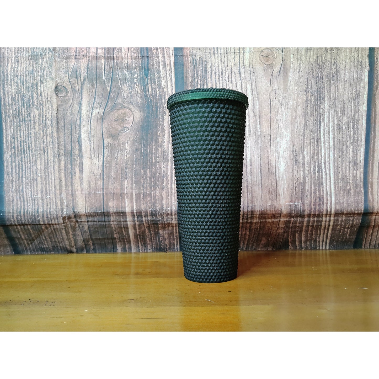 Starbucks Matte Dark Green Studded Cold Cup Tumbler 24 oz NO STRAW