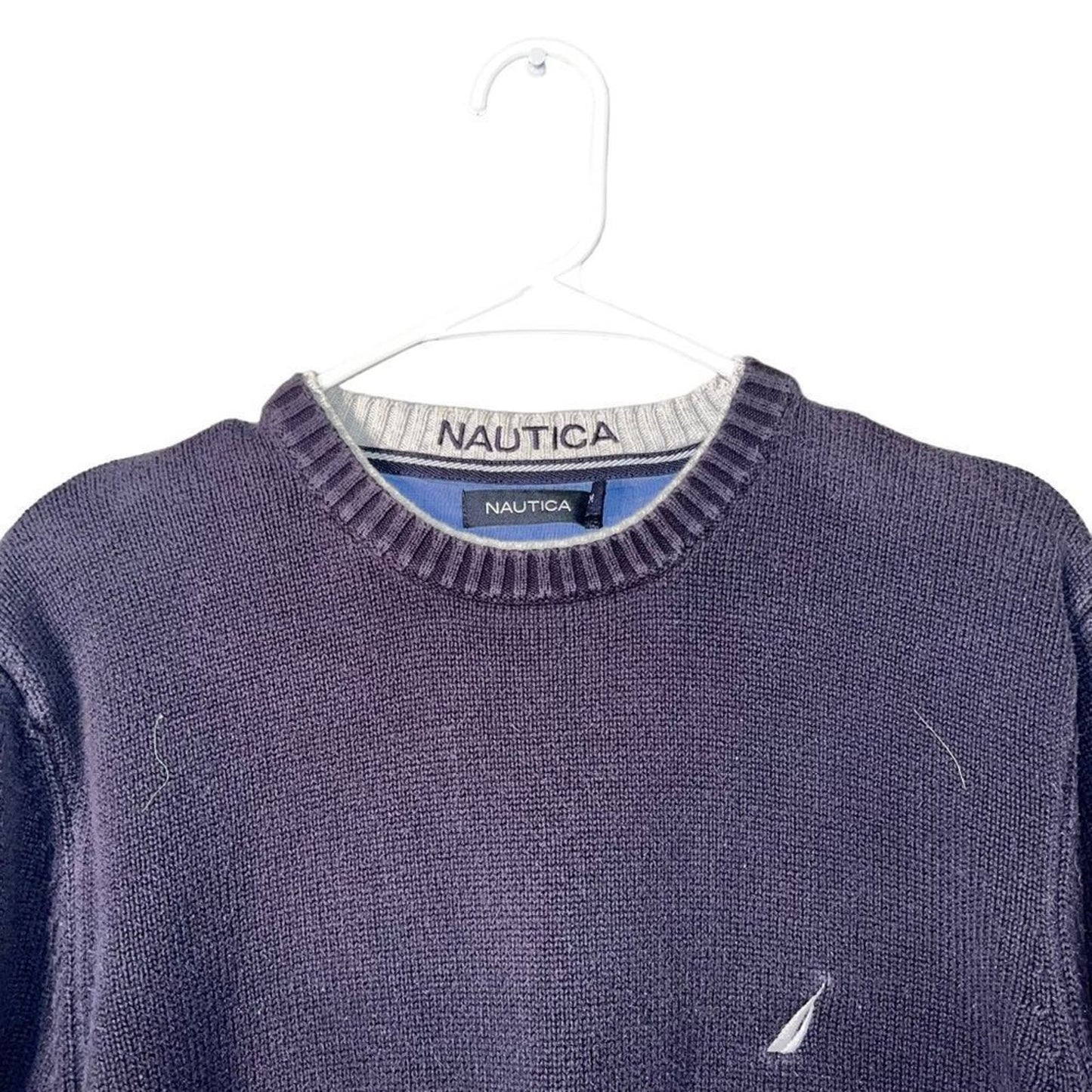 Nautica Navy Blue Crewneck Sweater - Men's Size Medium