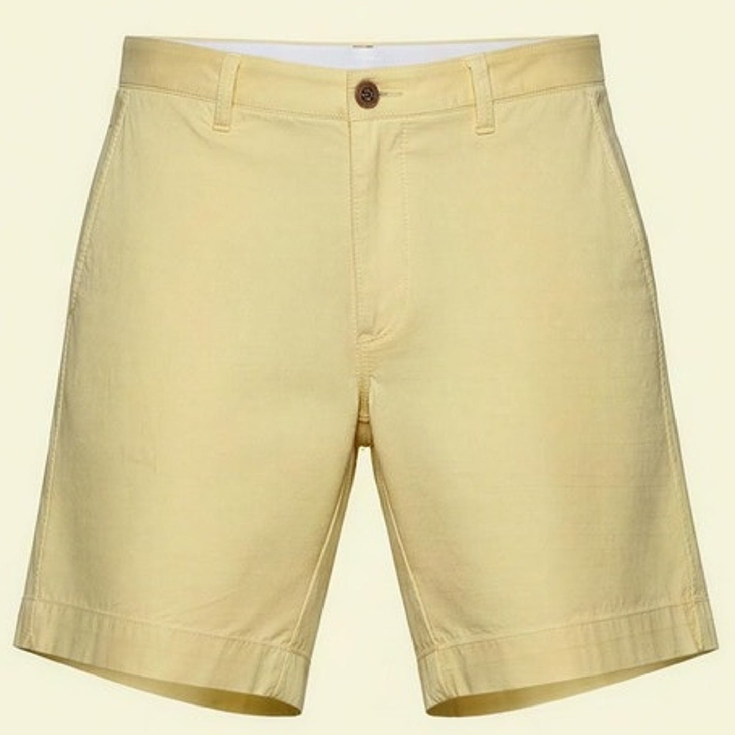 J.Crew Gramercy Chino Shorts Mens 30W Pale Yellow Flat Front Casual
