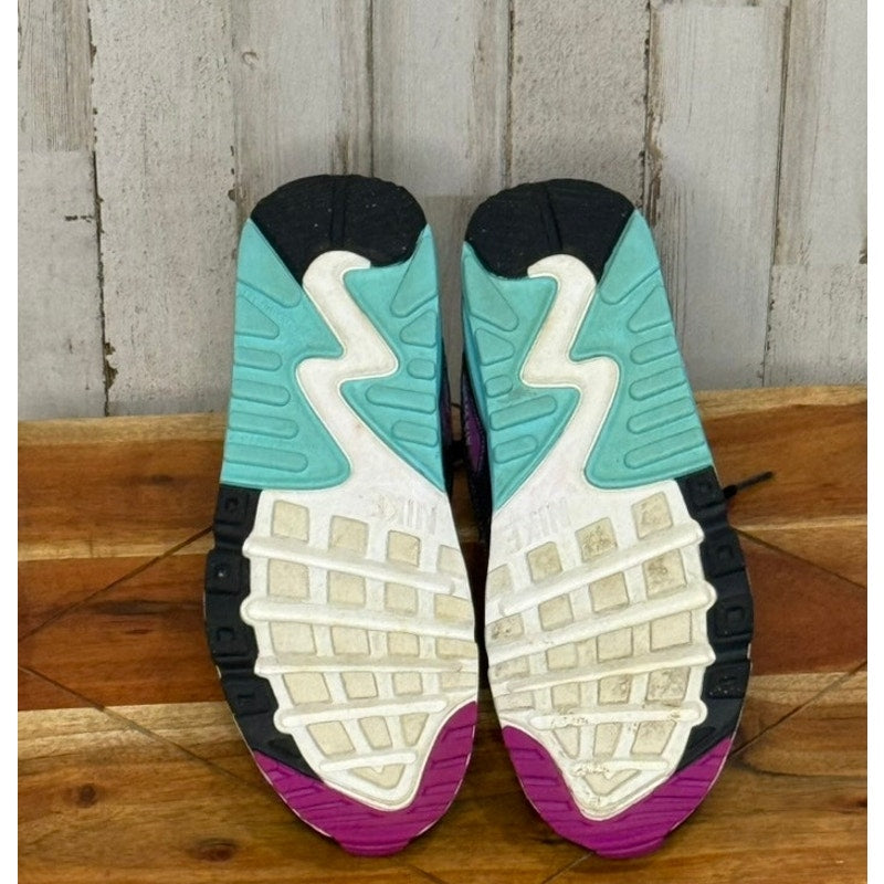 Nike Air Max 90 LTR Kids' Black Metallic Grey Sneakers Size 6.5Y