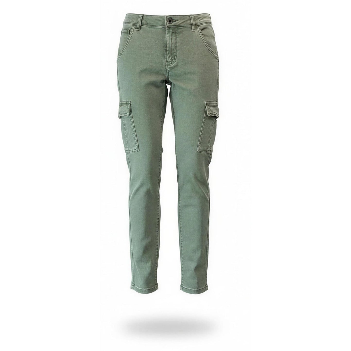 SPANX Cargo Pants Womens Small Green Utility Stretch Multi-Pocket Slim