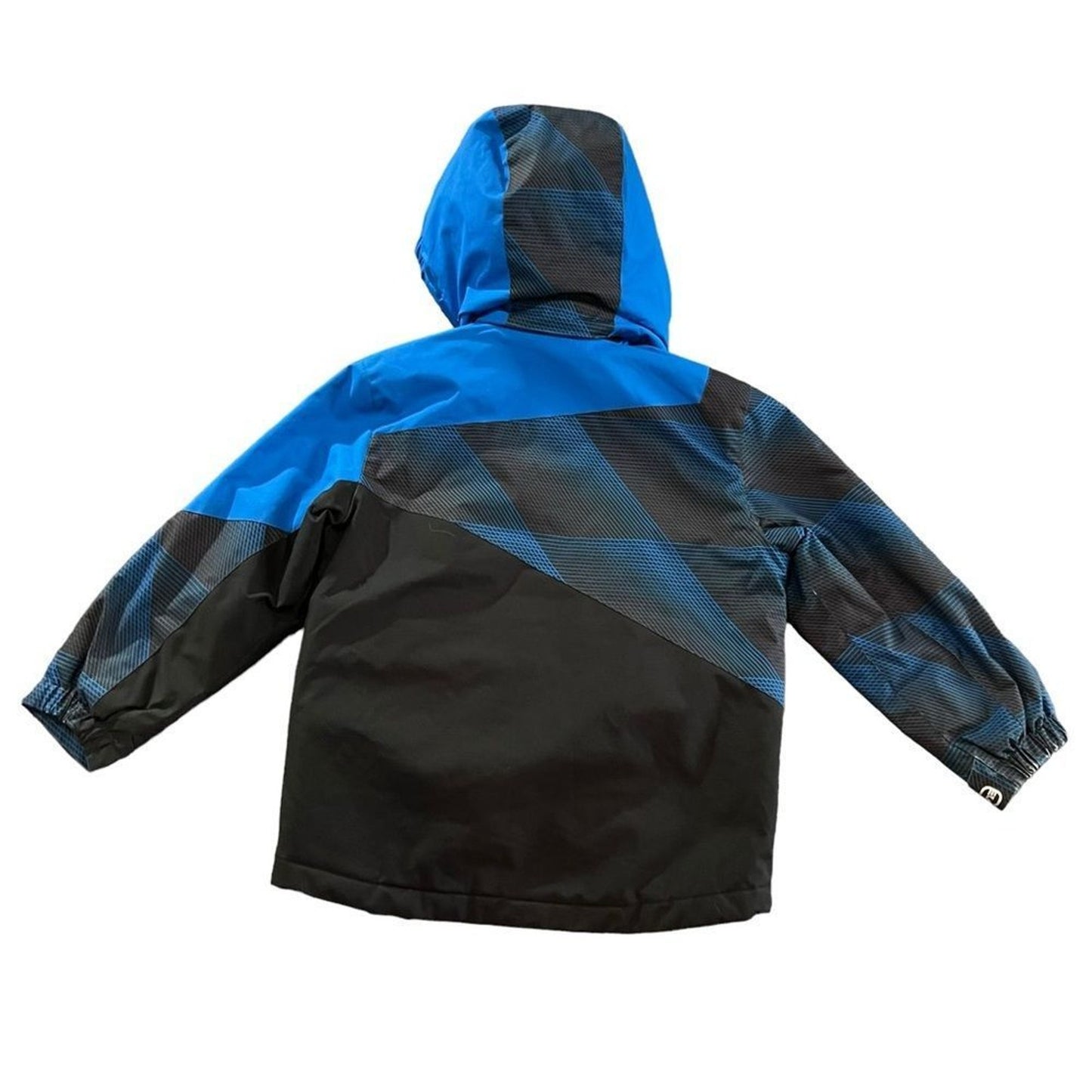 Free Country Boys Ski Snowboard Jacket XS 5/6 Blue Black Hooded Insulated