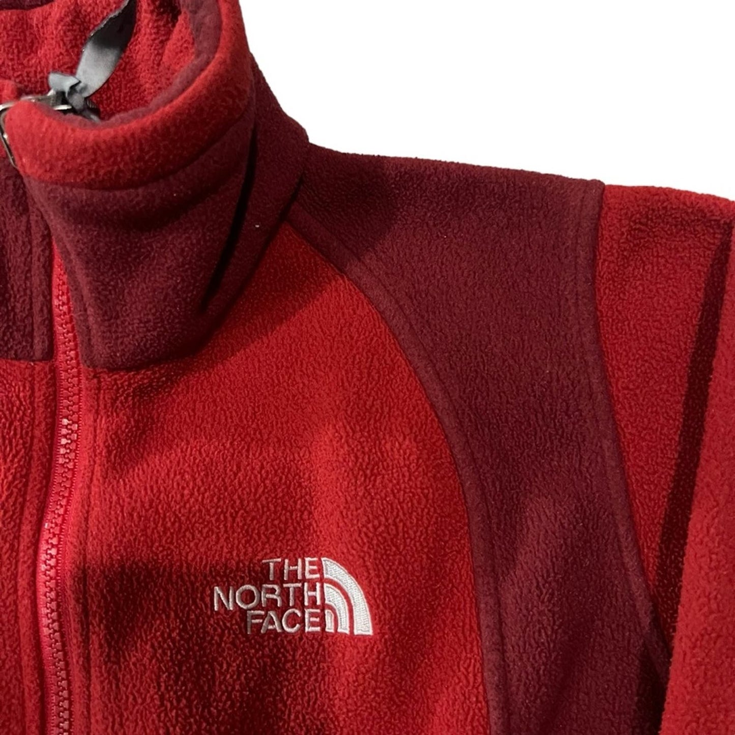 The North Face Red Fleece Zip Up Jacket Women's Size Small