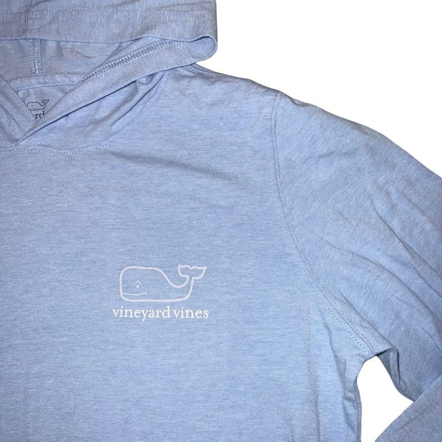 Vineyard Vines Womens Performance Hooded Long Sleeve T-Shirt Blue XS