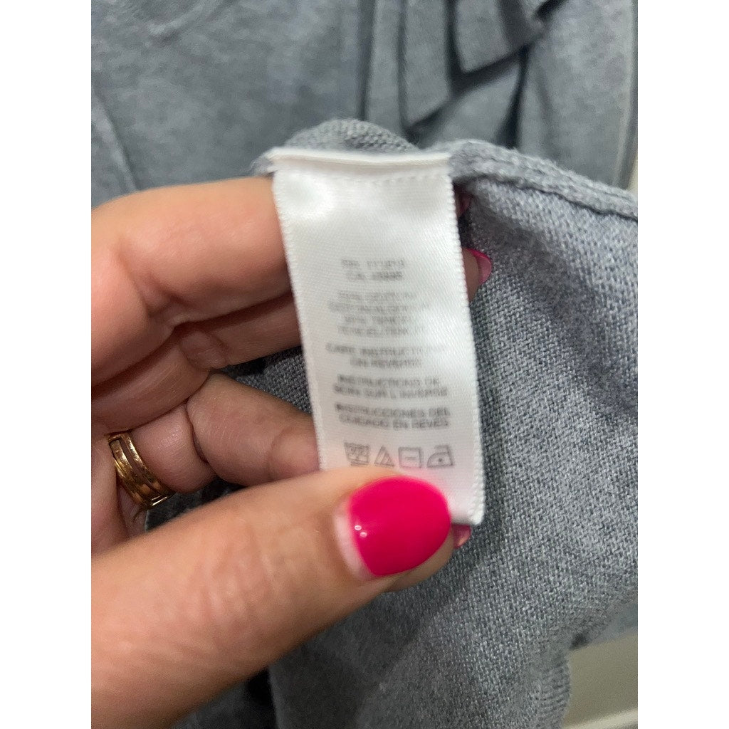 Michael Kors Women's XL Gray Ruffled Knit Pullover Sweater Casual