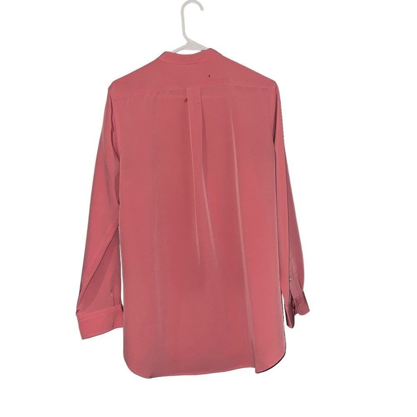 Lauren Ralph Lauren Blouse Womens Large Pink Tunic Button Front Long Sleeve