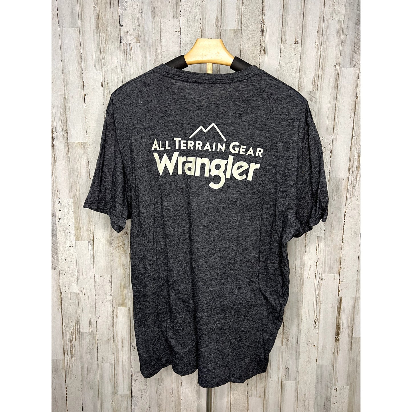 Wrangler Men's XL Gray Graphic Print Logo T-Shirt Short Sleeve Crew Neck