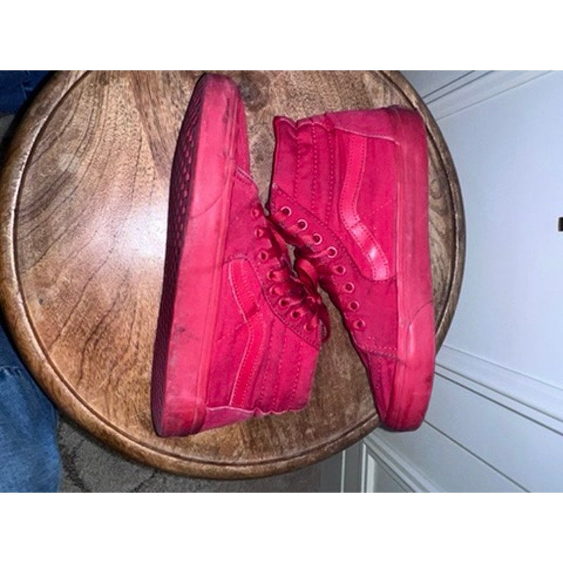 Vans SK8-Hi Red High Top Men's 7/ Women's 8.5 Sneakers Casual Lace Up Shoes
