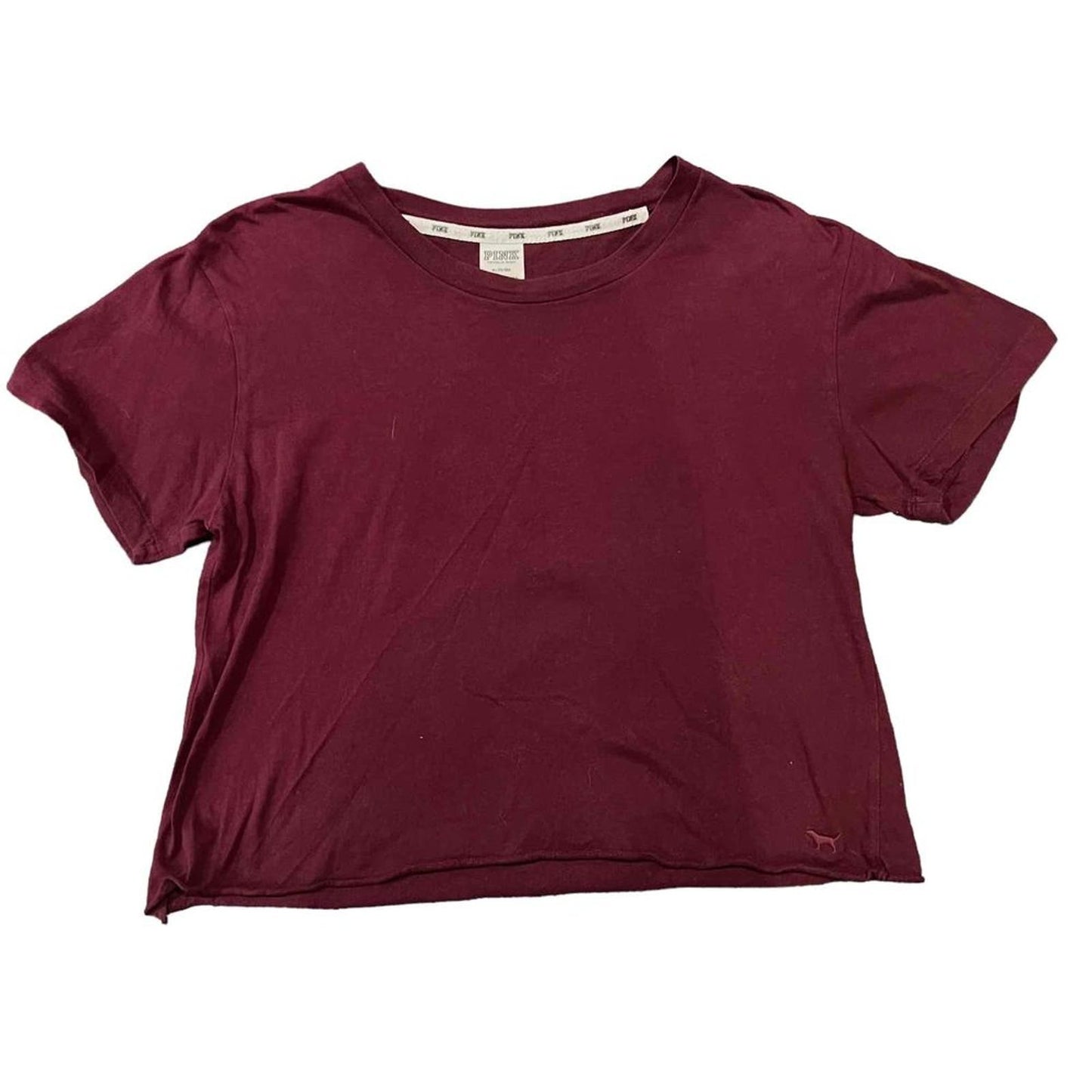 PINK Victoria's Secret Garnet Short Sleeve Crew Neck T-Shirt Size Medium