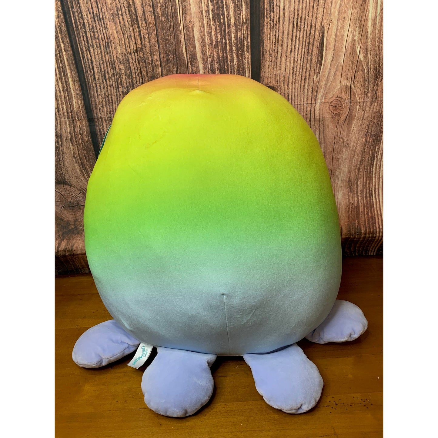 NWT Squishmallows Elodie Rainbow Octopus Plush Multicolor 16in