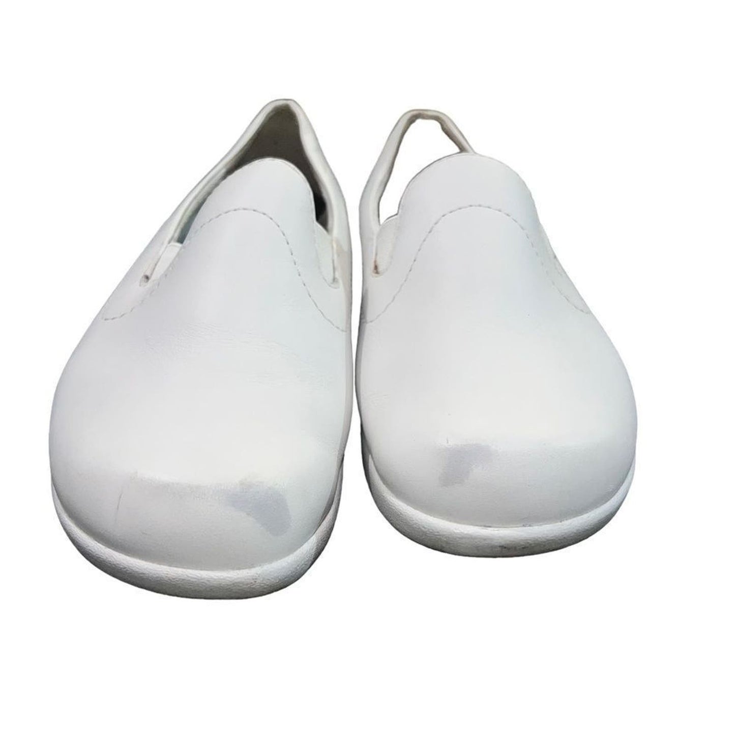 Dansko White Leather Women's Slip on Loafers Size 10.5