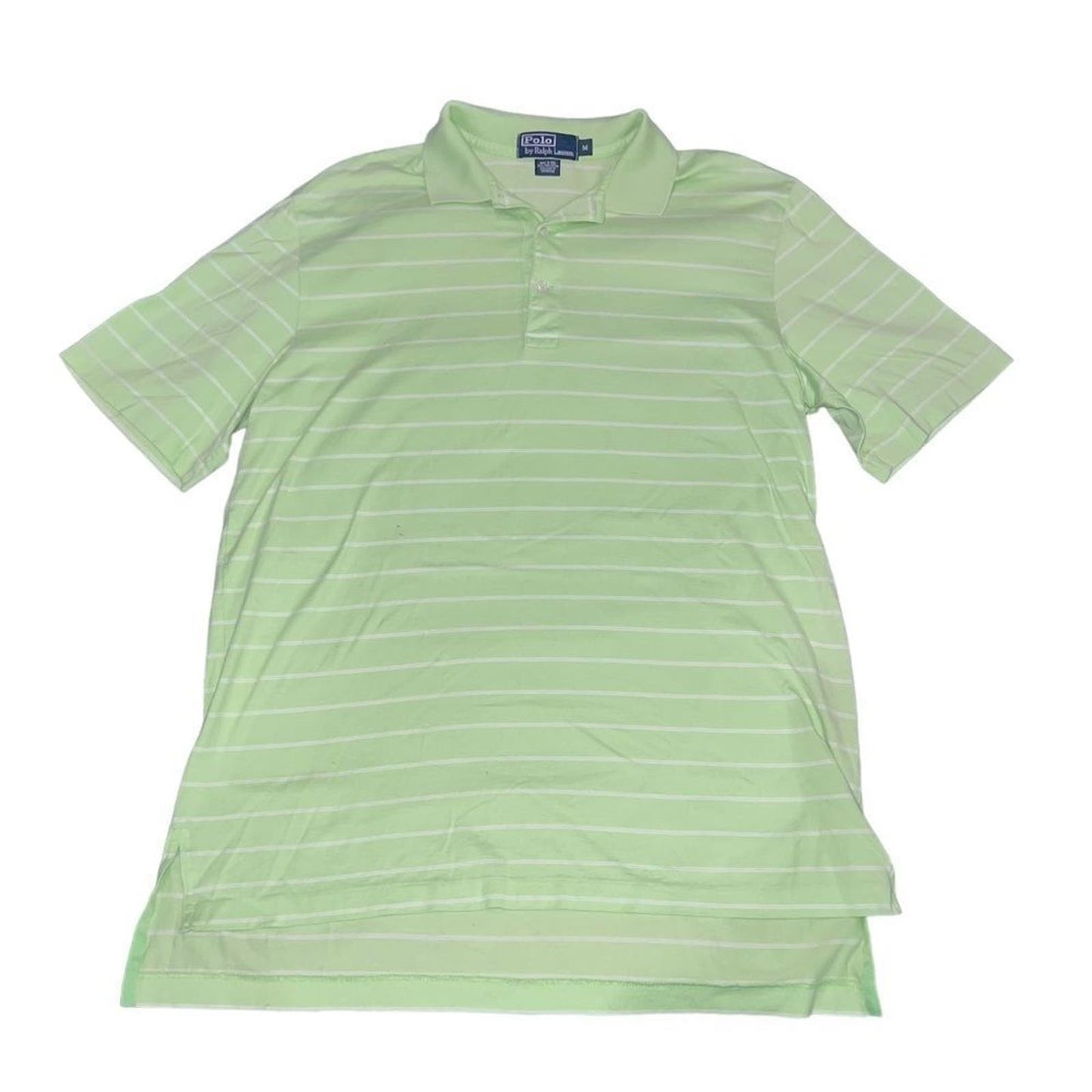 Polo by Ralph Lauren Green and White Striped Polo Men’s Medium