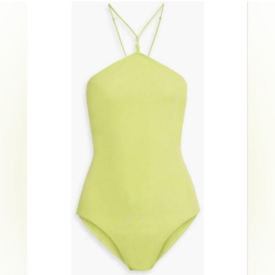 NWOT FRAME Women's Neon Yellow Spaghetti Strap Tank Bodysuit Size Medium