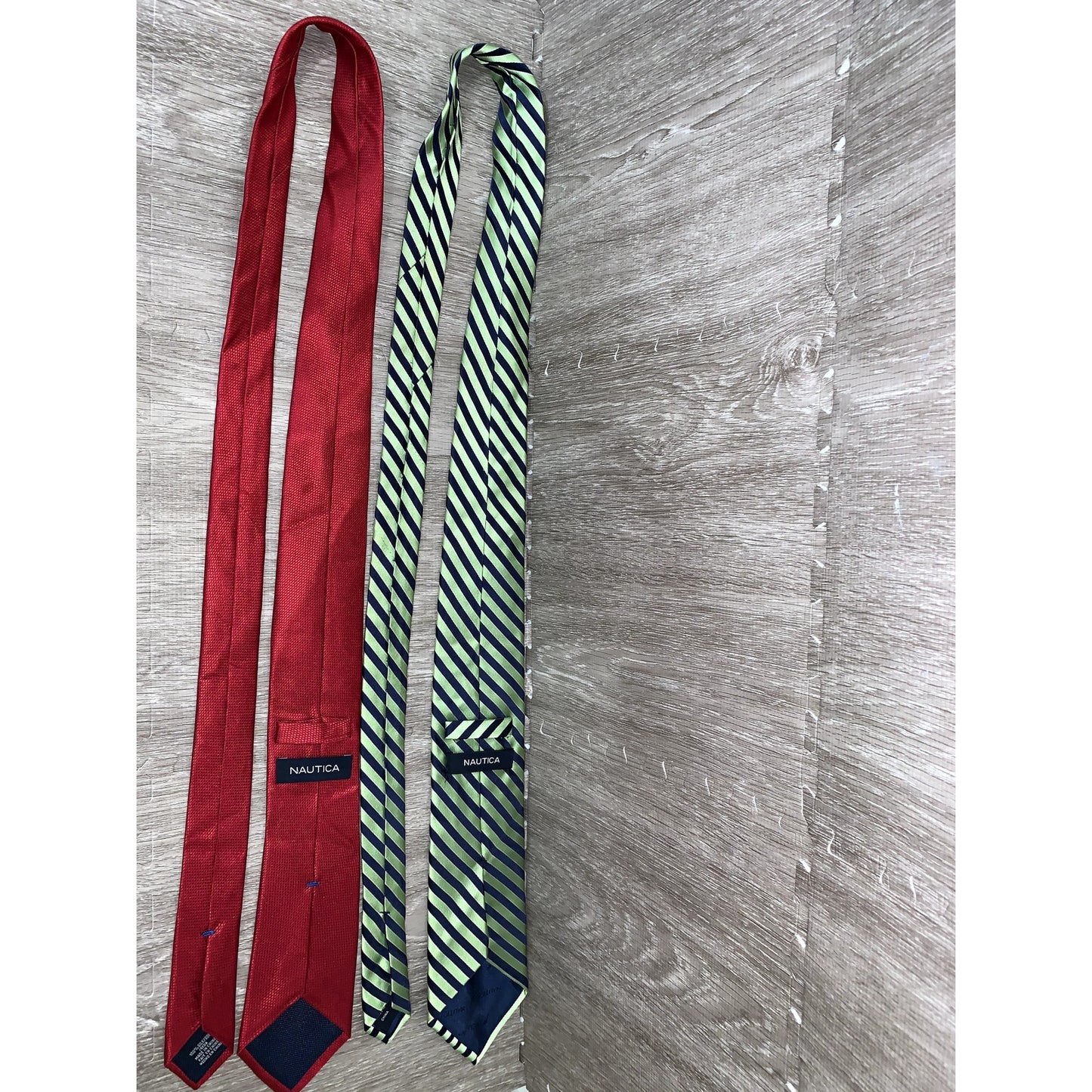 Nautica Men's Silk Ties Set of 3 Multicolor Striped Classic Length