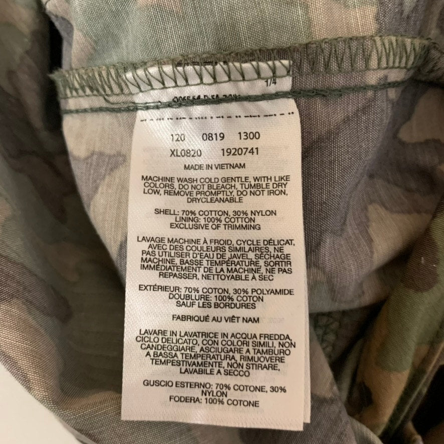 Columbia Womens Hooded Jacket Green Camo Full Zip Size Small