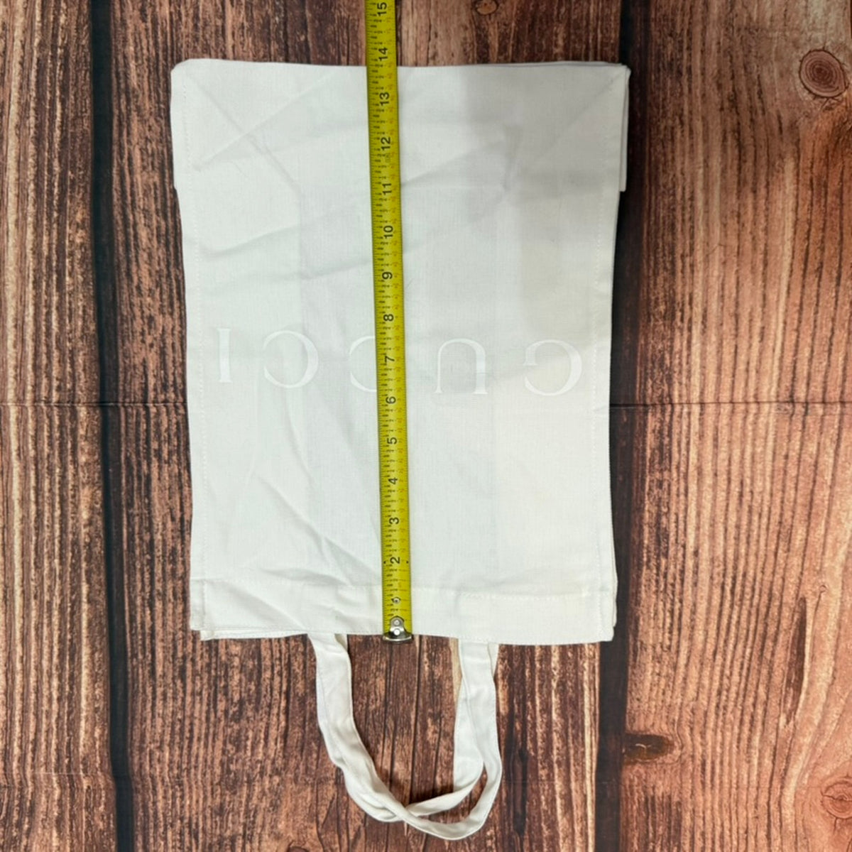 Gucci Tote Bag Unisex Medium White Logo Reusable Shopping Storage 14x10
