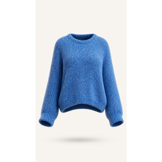 Sincerely Jules Sweater Womens Small Heathered Blue Textured Knit