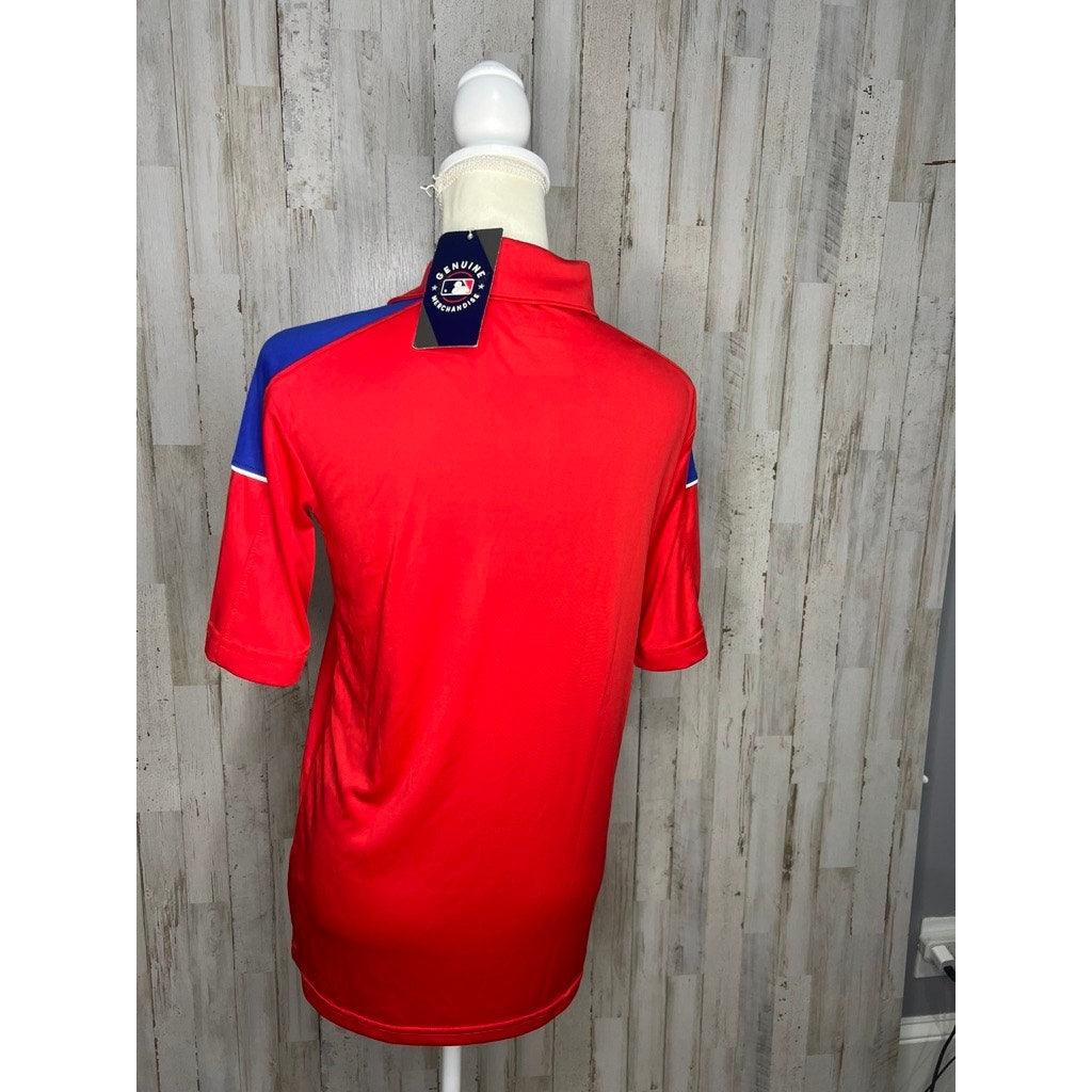 NWT Philadelphia Phillies Men's Medium Red/Blue Short Sleeve Polo Shirt