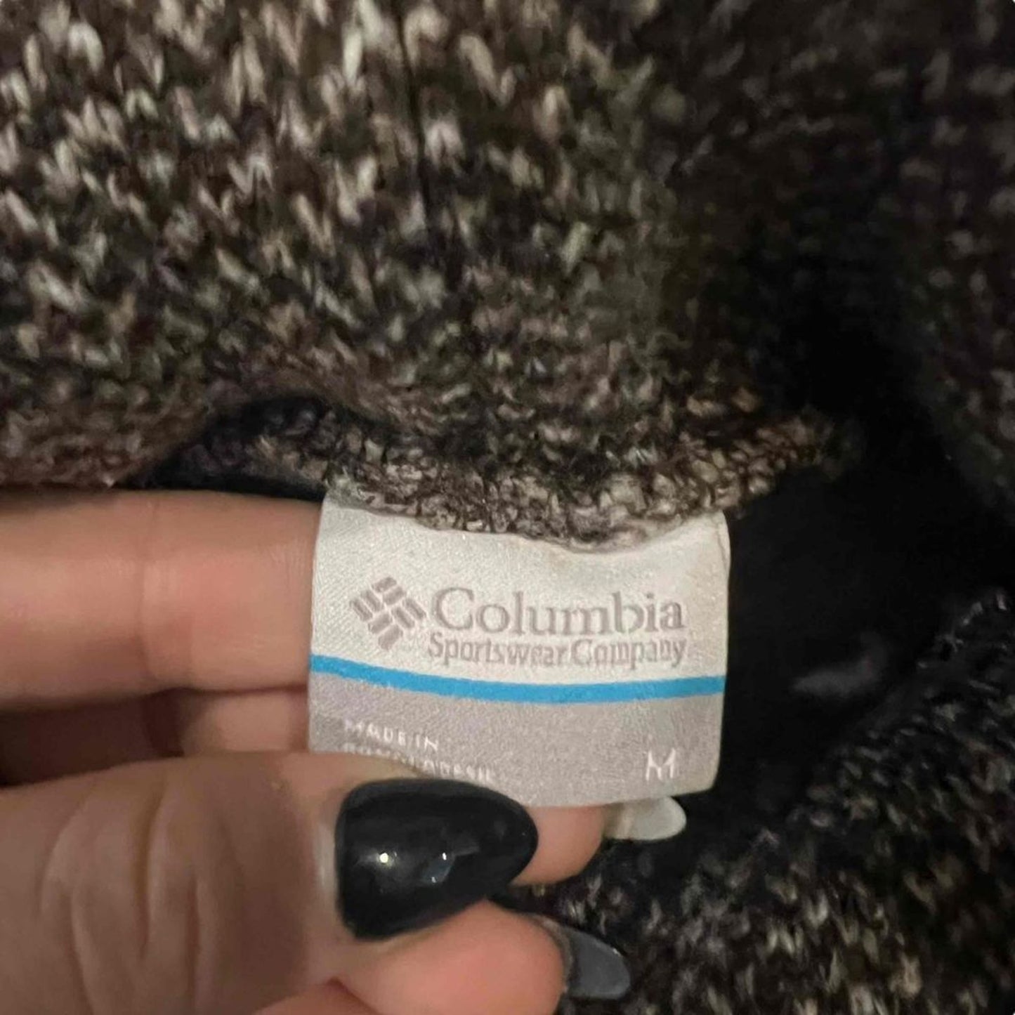 Columbia Sweater Womens Medium Brown Marled Cowl Neck Pullover Long Sleeve