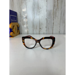 Nicole Miller New York Women's Prescription Cat Eye Reading Glasses +2.00 Tort Red