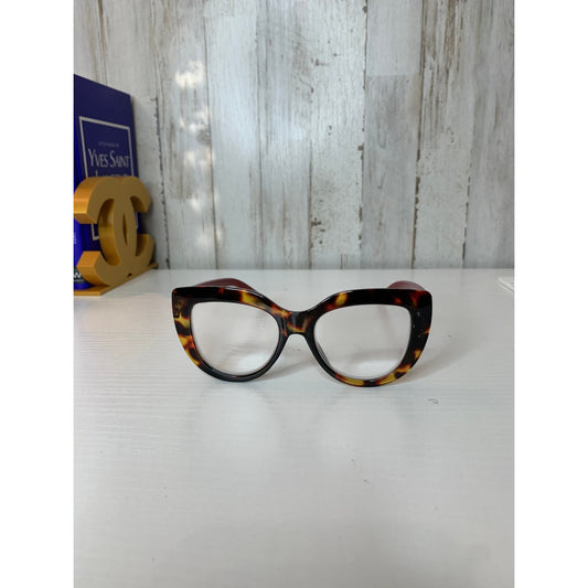 Nicole Miller New York Women's Prescription Cat Eye Reading Glasses +2.00 Tort Red